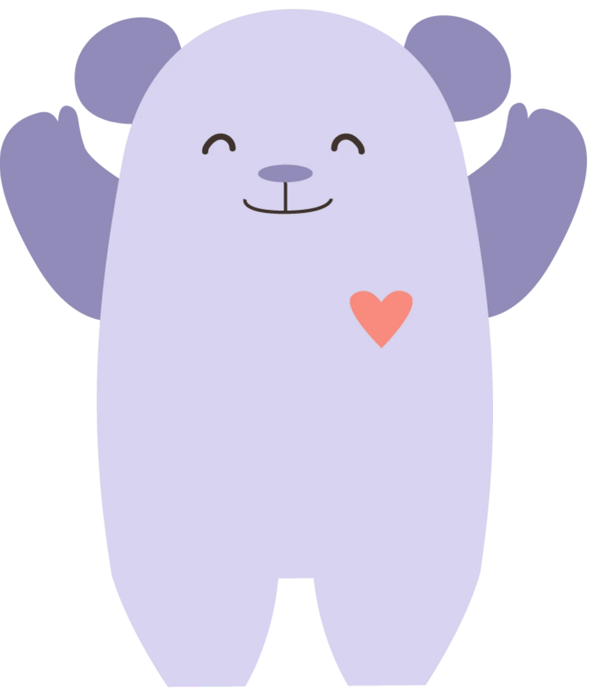 Winny, the Here to Share mascot, waving hello.
