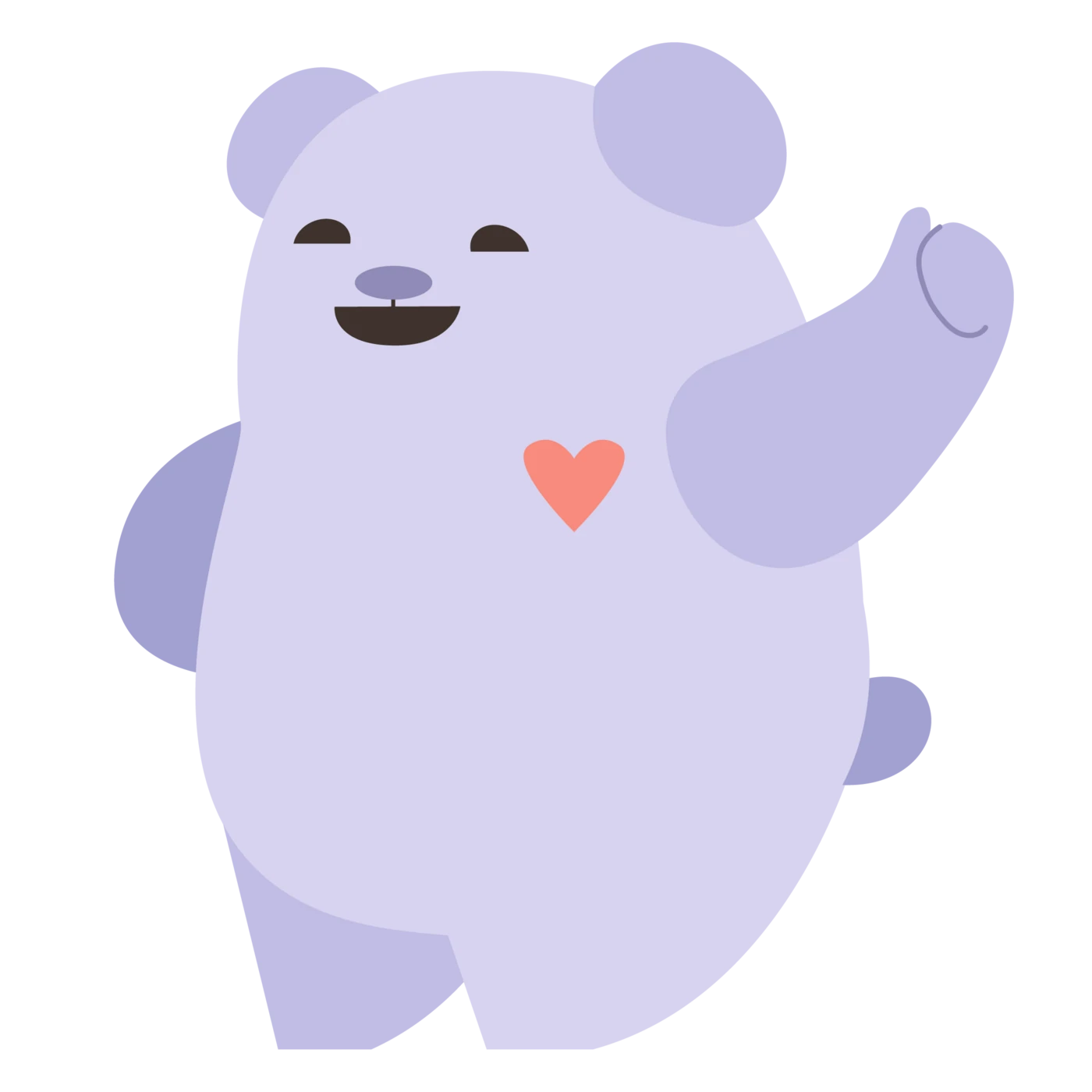Winny giving a cheerful thumbs up.